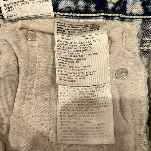 Levi’s 501 Acid Wash Mid Rise Shorts Size 25 - Picture 9 of 16